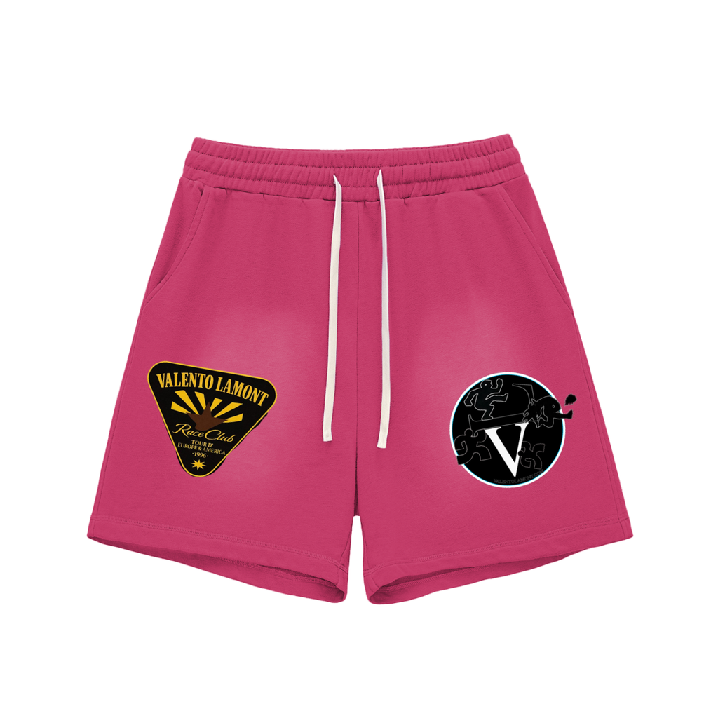 Sun Fade Raw Edge Cotton Shorts