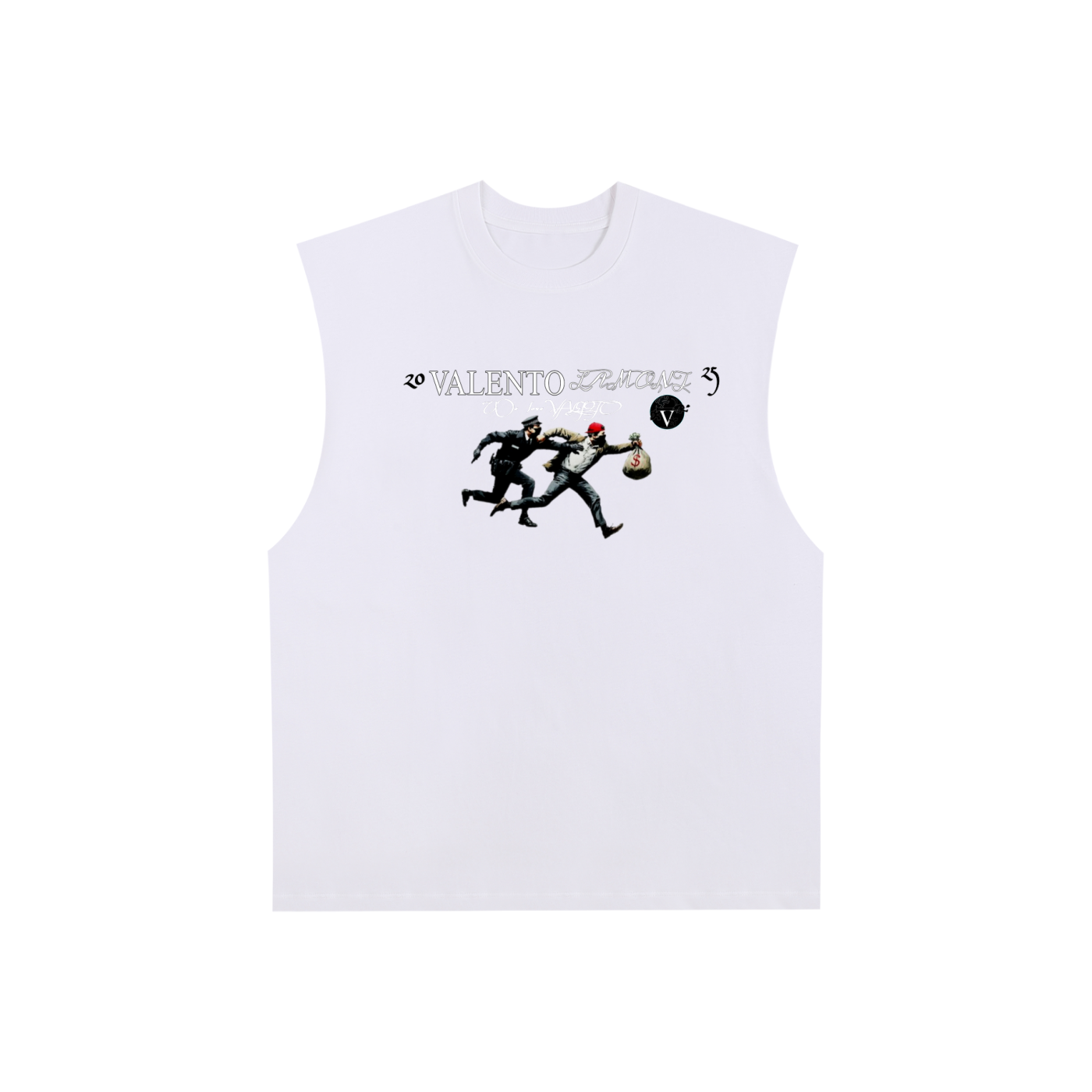 Raw Edge Cotton Tank Top