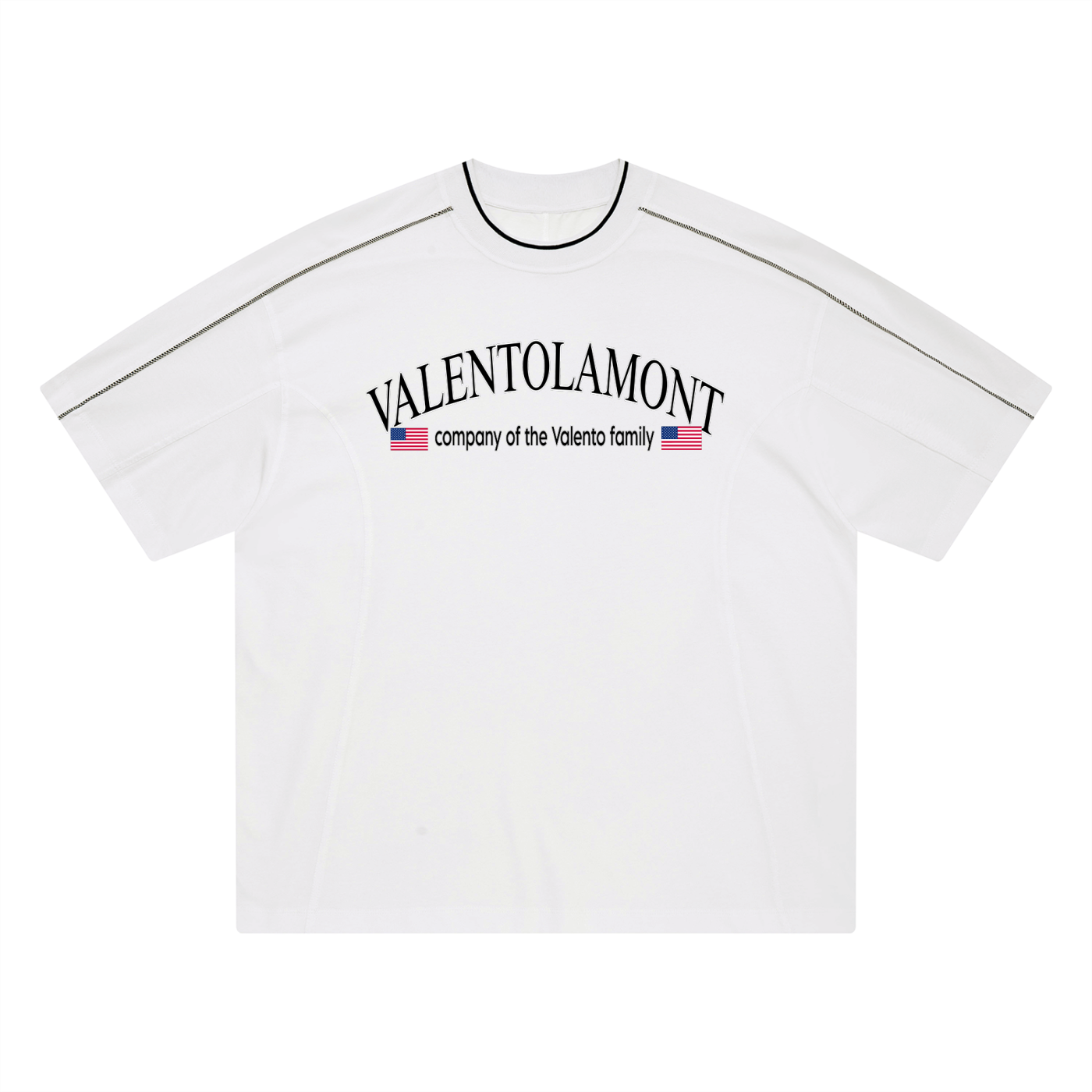 Unisex Oversized Contrast Tape T-Shirt