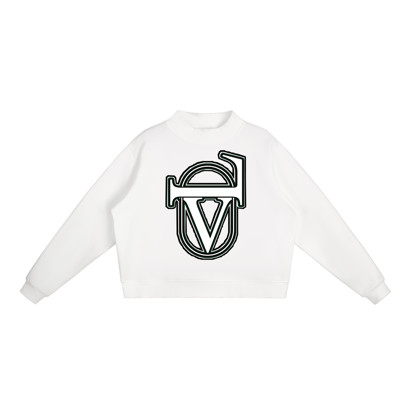 Essential Fleece Mock-Neck Crew Sweatshirt