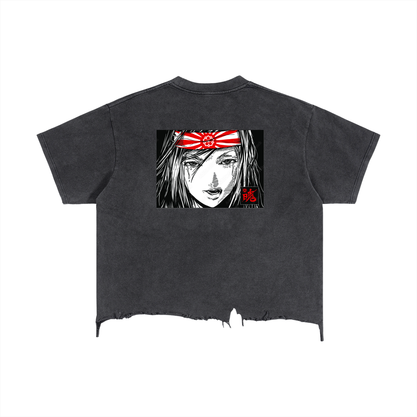Vintage Wash Boxy Distressed Hem T-Shirt