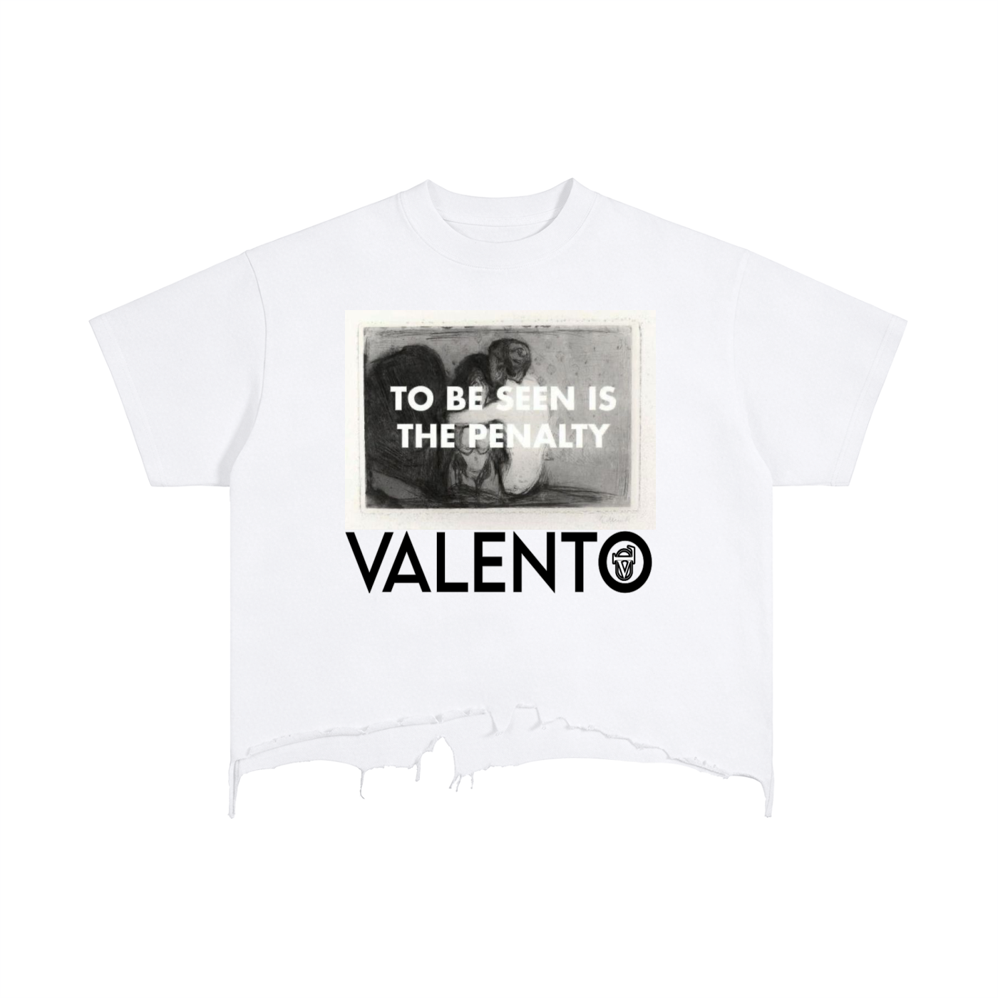 Vintage Wash Boxy Distressed Hem T-Shirt