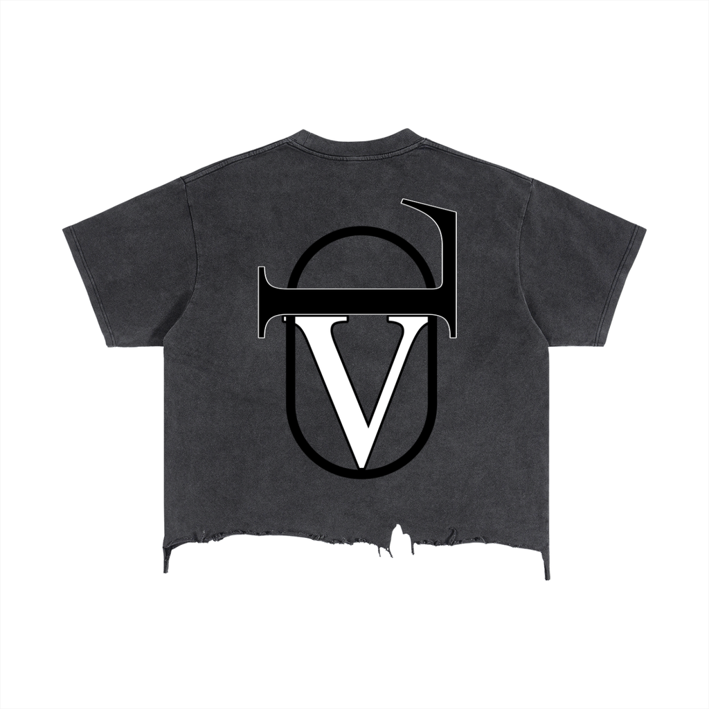 Vintage Wash Boxy Distressed Hem T-Shirt