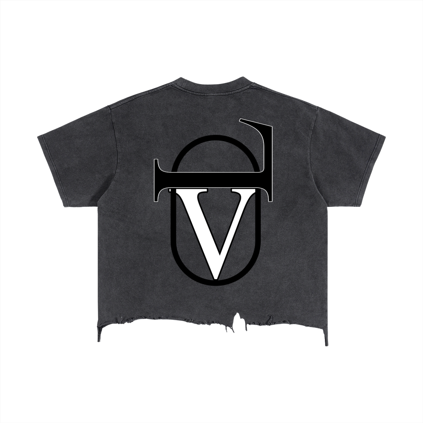 Vintage Wash Boxy Distressed Hem T-Shirt