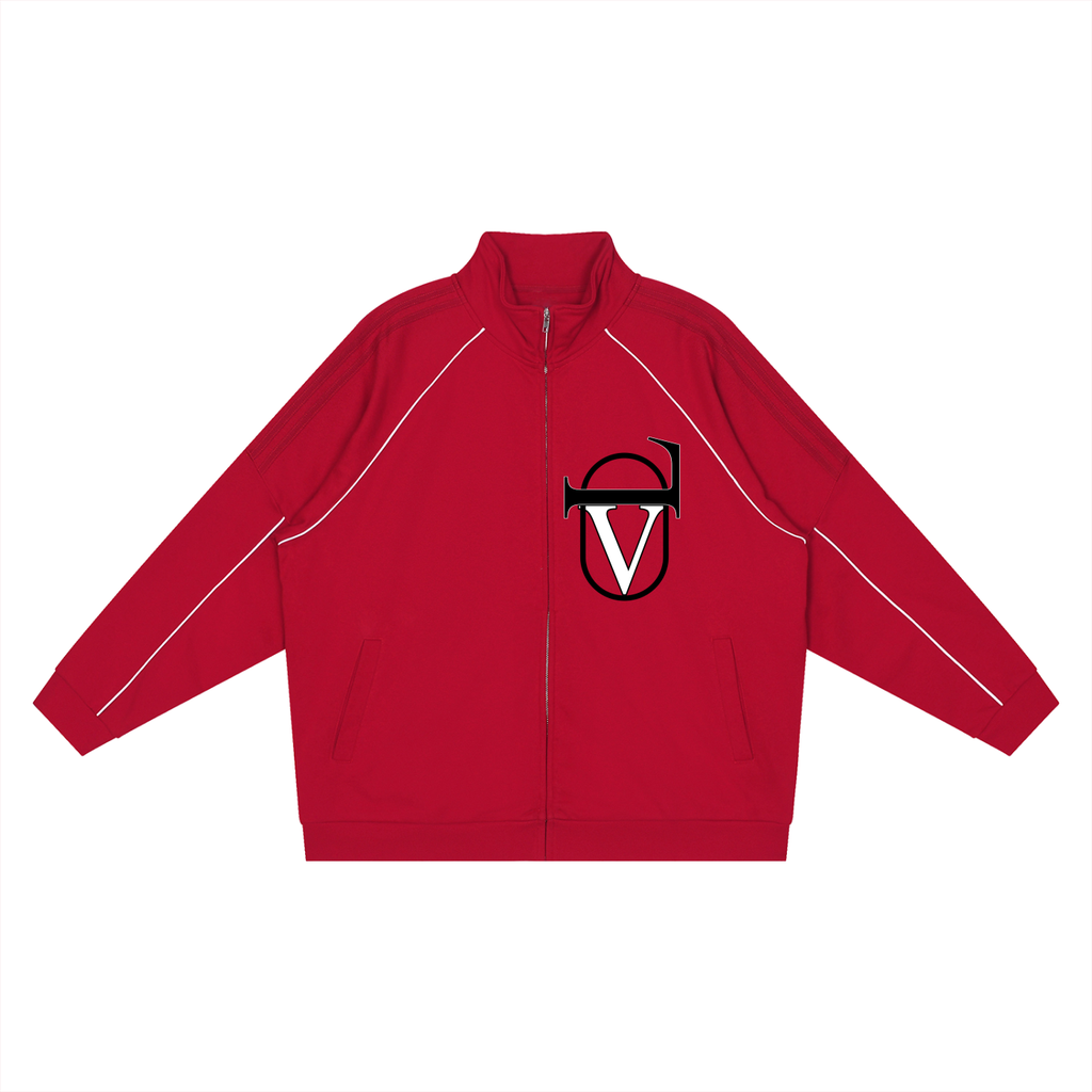 Reflection Striped Raglan Sleeve  Jacket