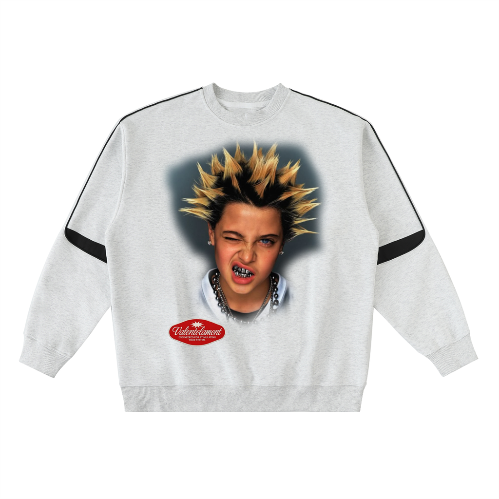 Oversized Crewneck Taped Sweatshirt