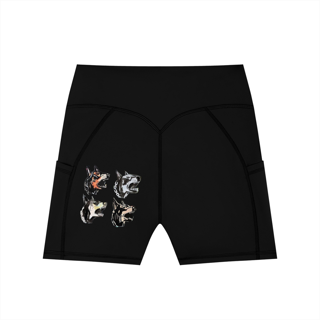 Women's High-Waisted Pocket Biker Shorts