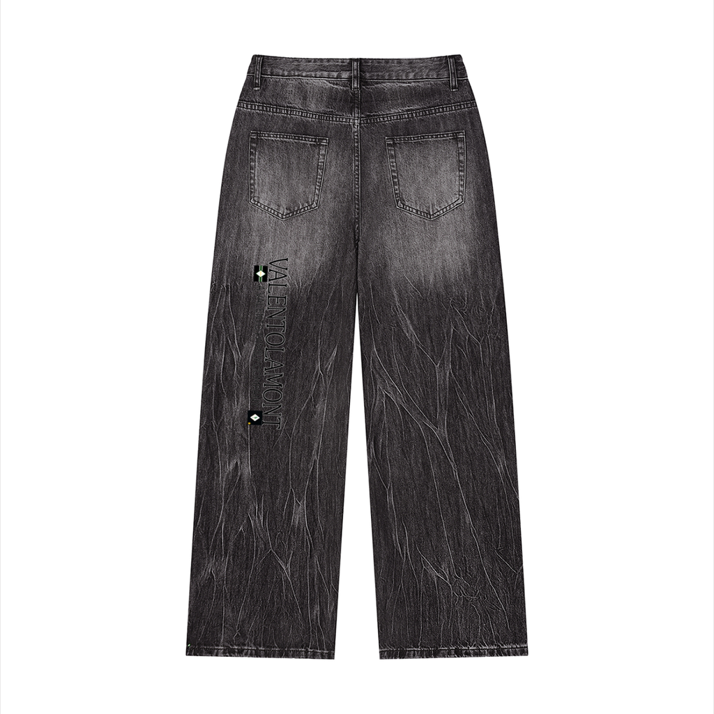 Men’s Vintage Wash Wide Leg Jeans