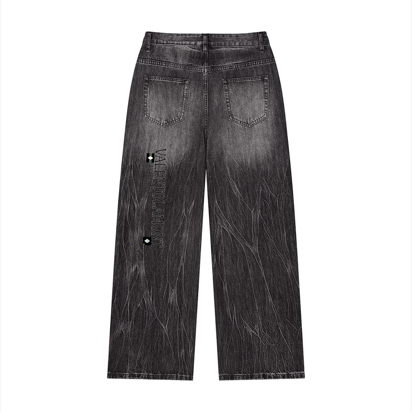 Men’s Vintage Wash Wide Leg Jeans