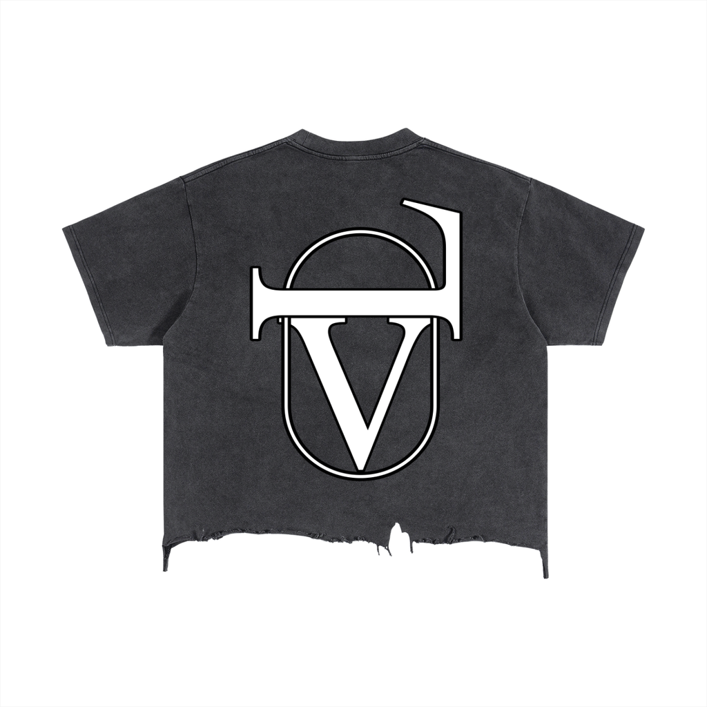Vintage Wash Boxy Distressed Hem T-Shirt