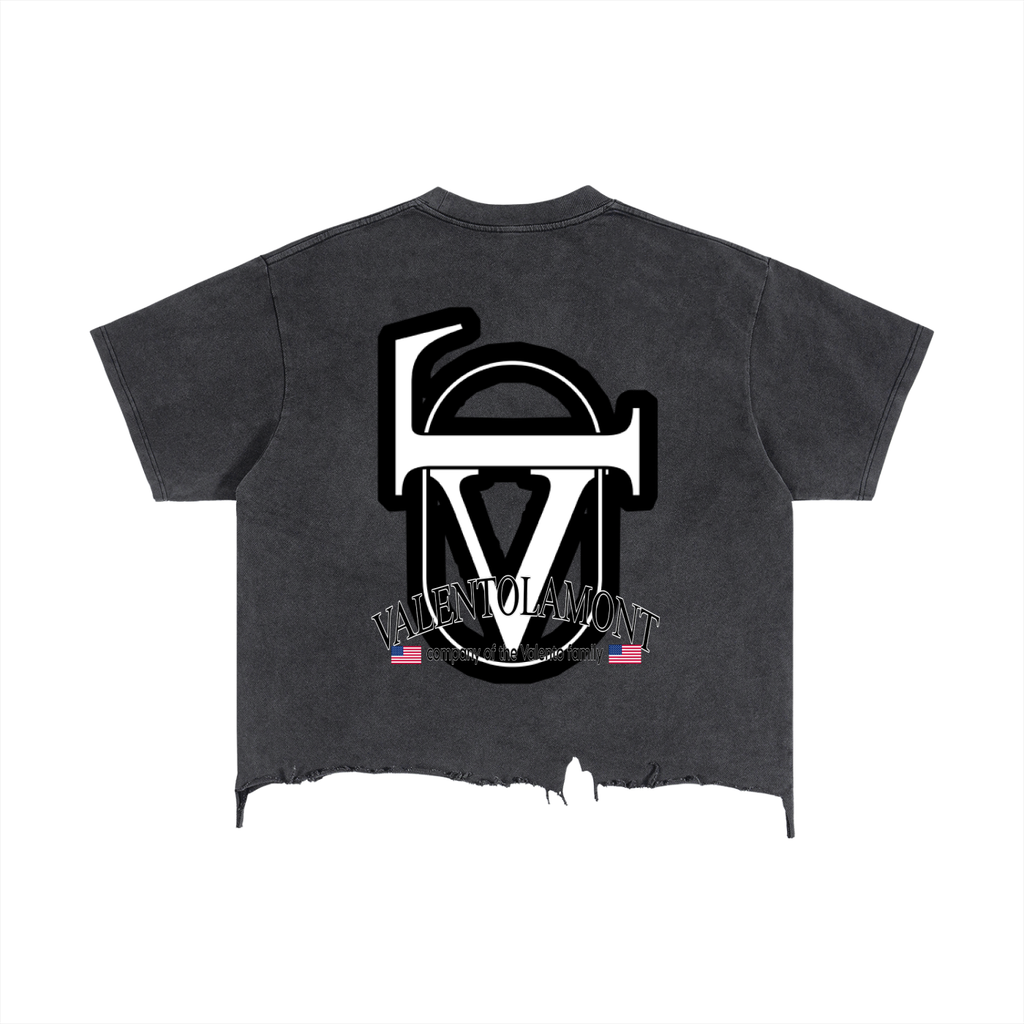 Vintage Wash Boxy Distressed Hem T-Shirt