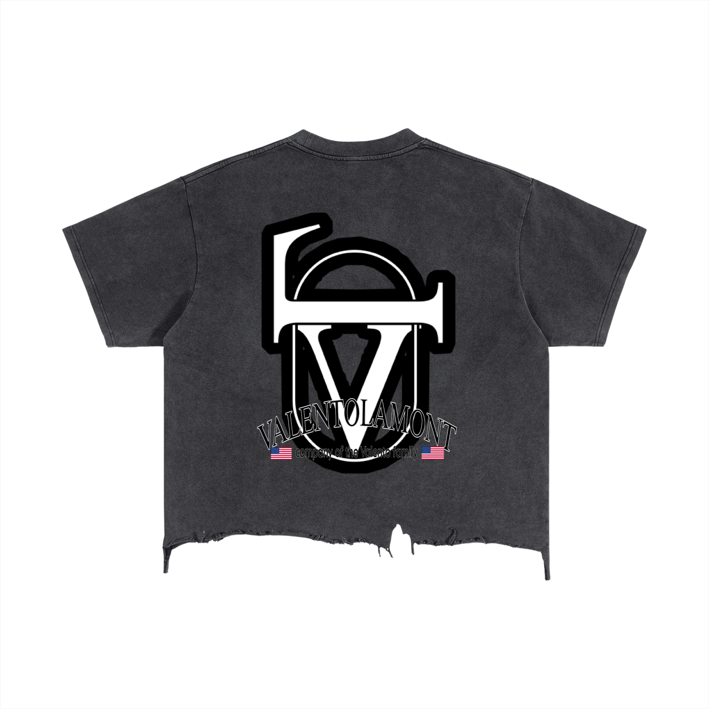 Vintage Wash Boxy Distressed Hem T-Shirt
