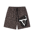 Unisex Heavyweight Leopard Drawstring Shorts