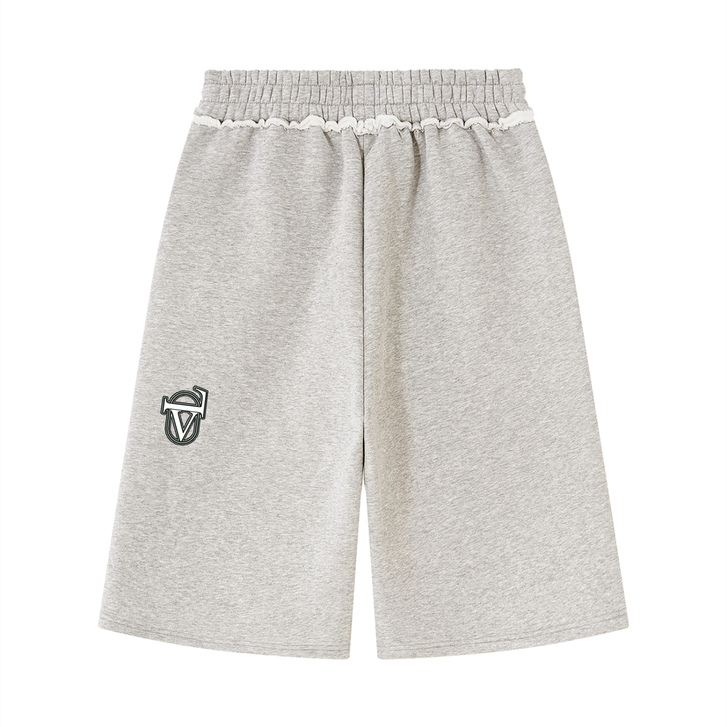 V Raw Edge Fleece Shorts