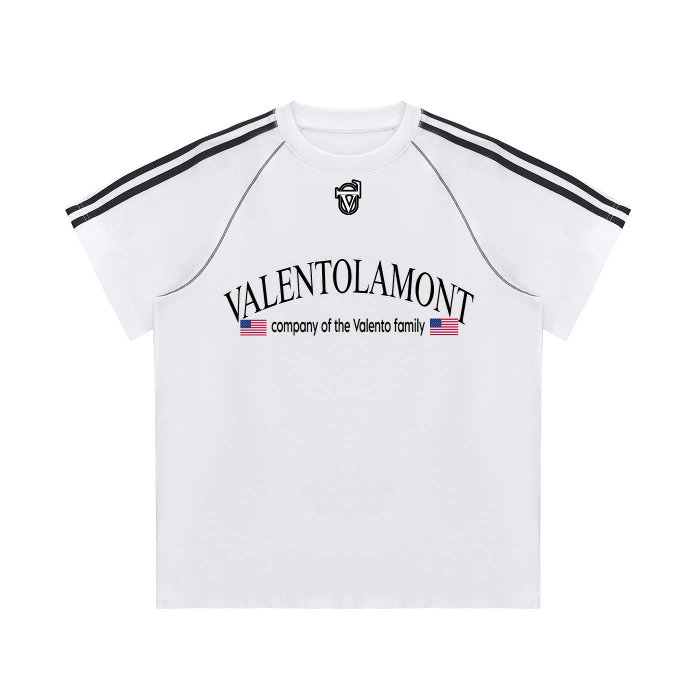 Striped Contrast Stitch T-Shirt