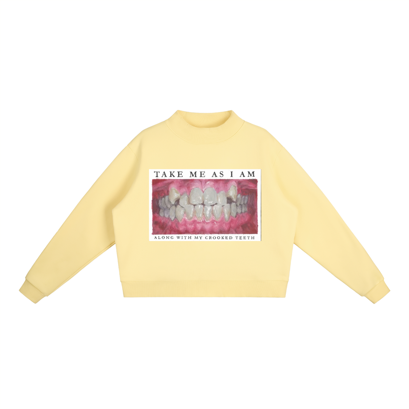 Essential Fleece Mock-Neck Crew Sweatshirt