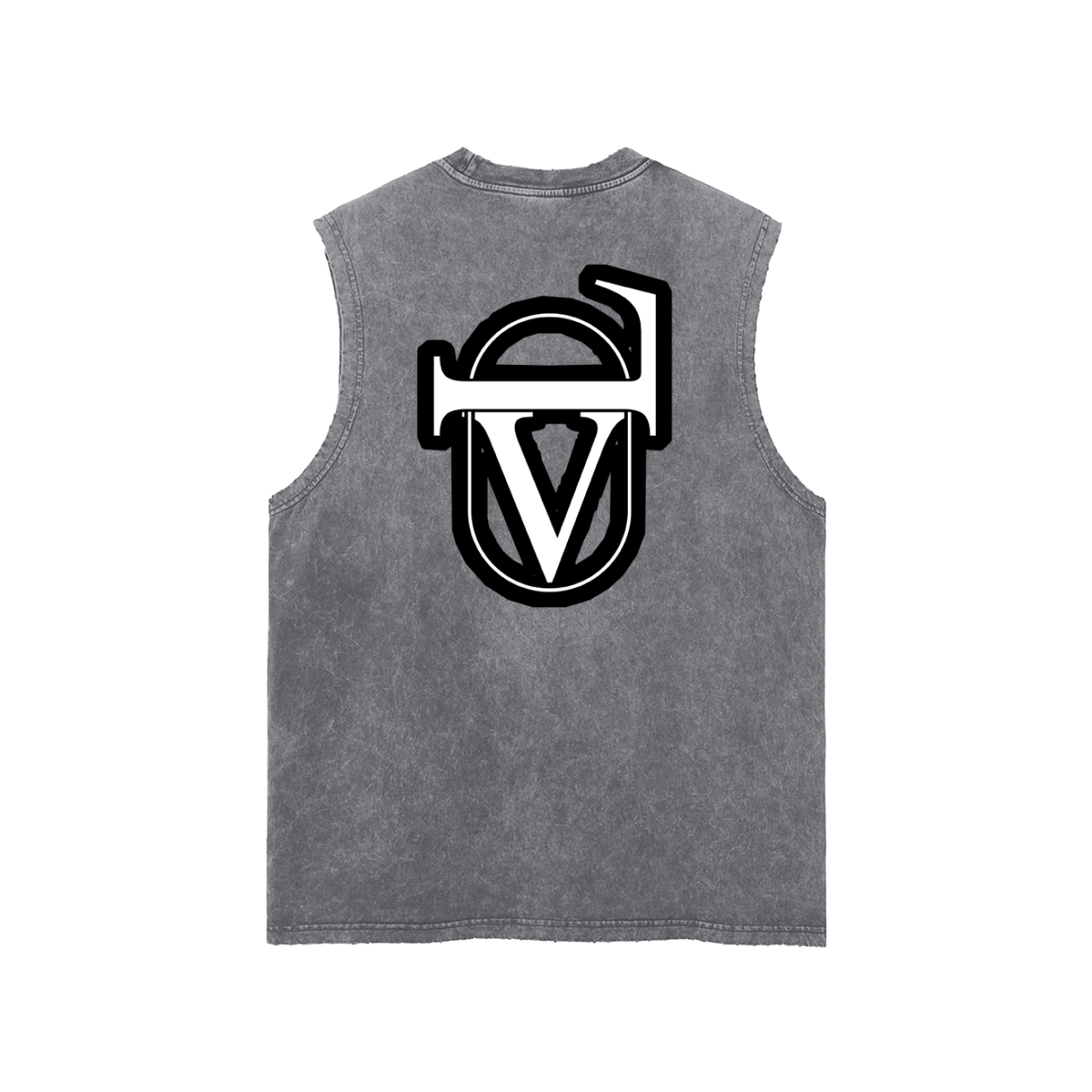 Snow Washed Frayed Hem Tank Top