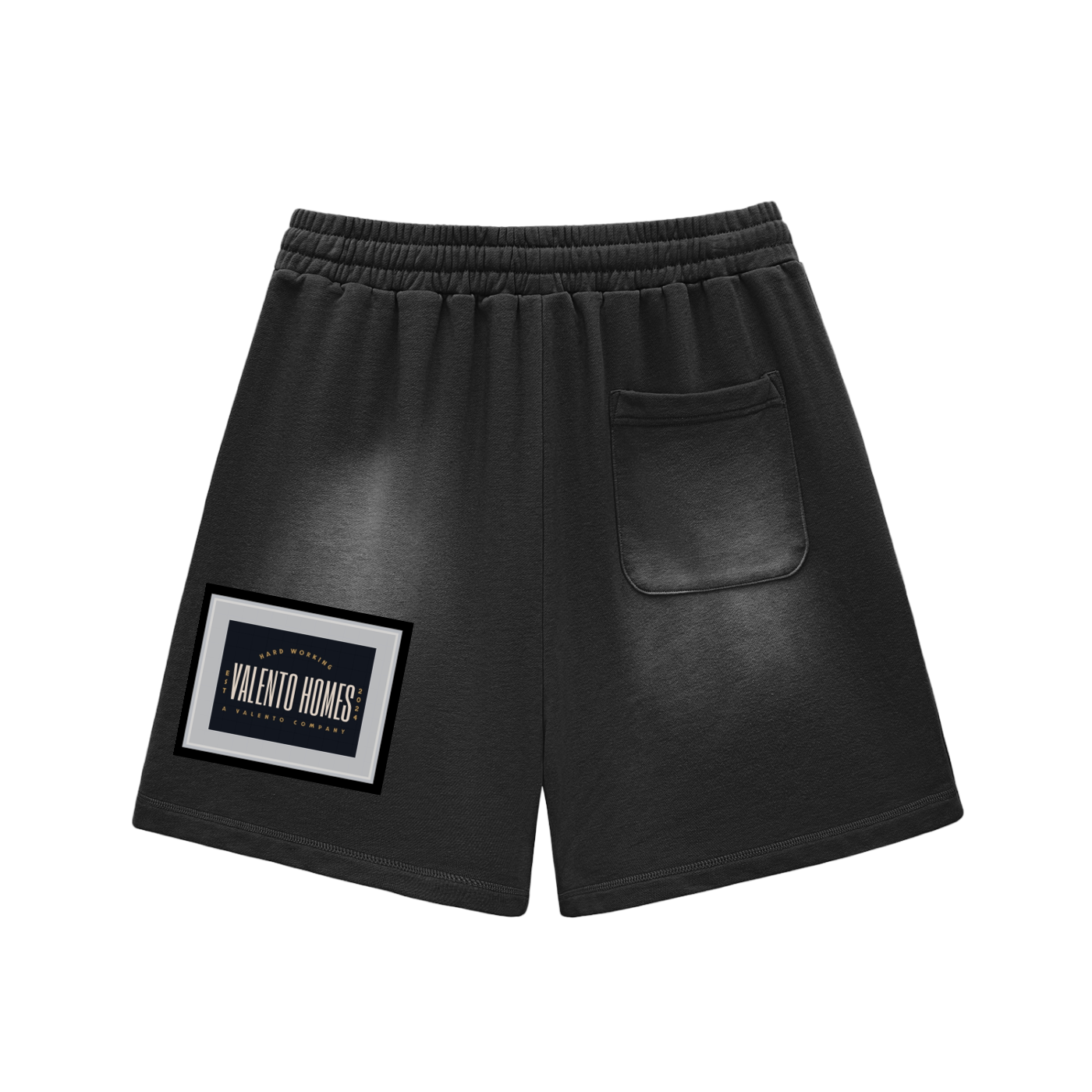 Sun Fade Raw Edge Cotton Shorts