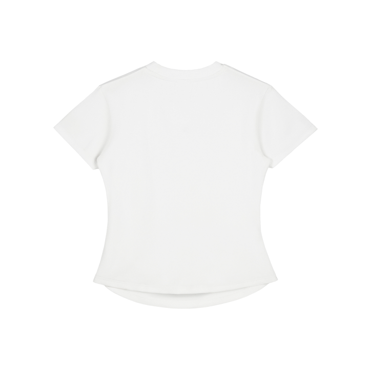 Vintaged-Wash Bodycon Cotton T-Shirt