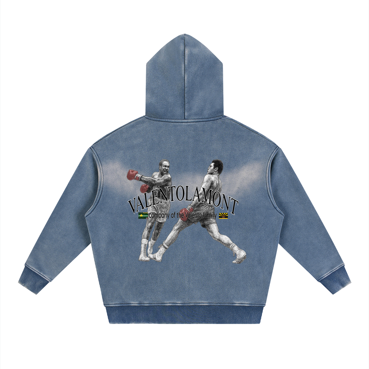 Sunfade Two-way Zipper Boxy Fleece Hoodie