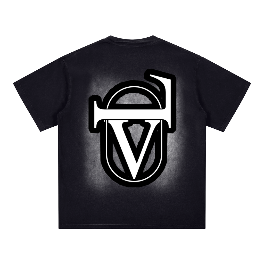 Square Patch Monkey Washed T-Shirt