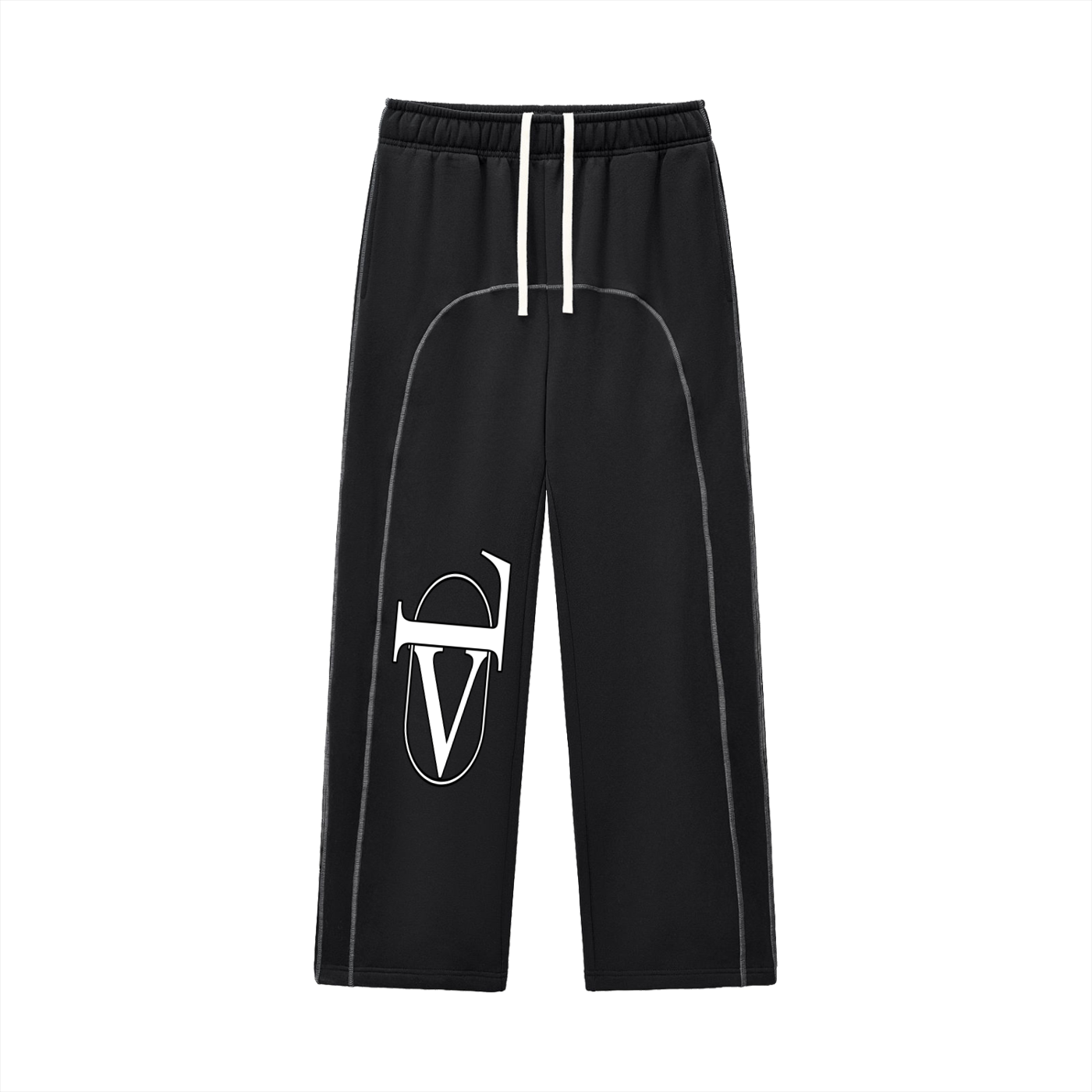 Contrast-Stitched Fleece Sweatpants