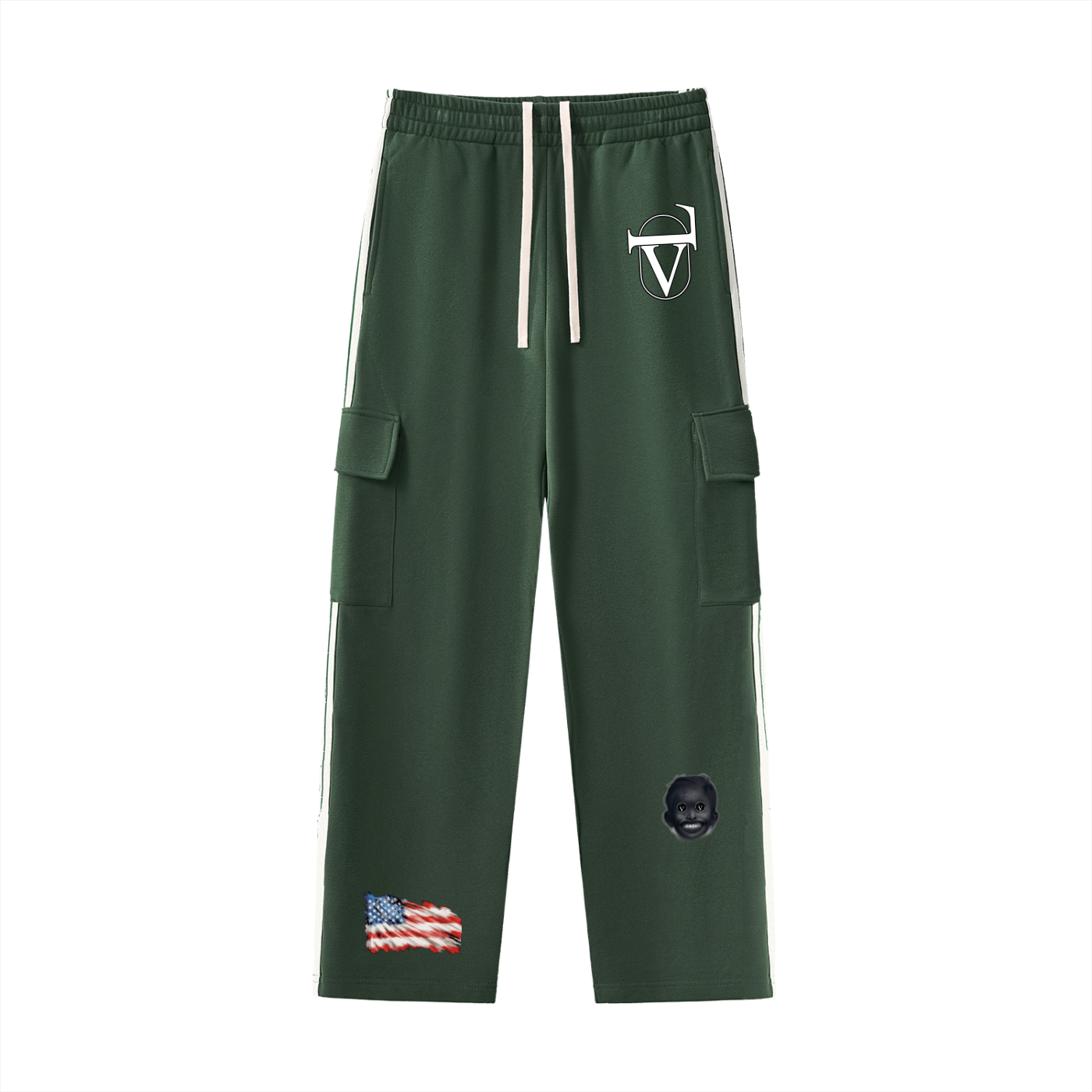 Side Stripe Straight-Leg Pants