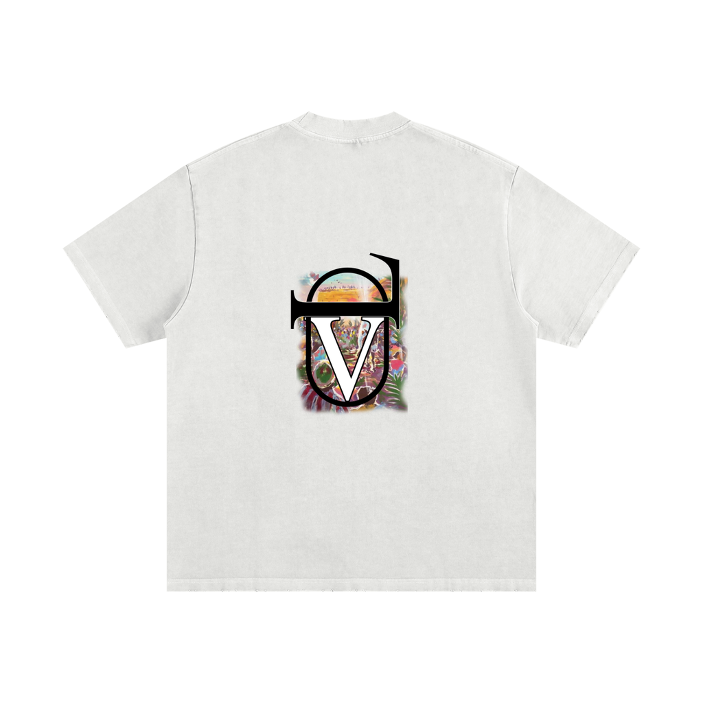 Heavyweight Vintage Washed Frayed T-Shirt