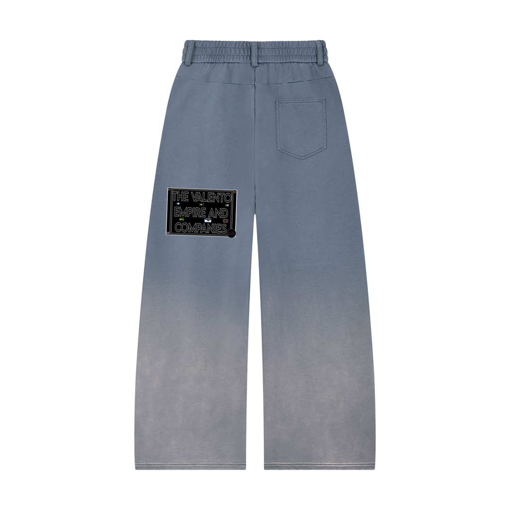 Unisex Sunfade Paneled Barrel Leg Sweatpants