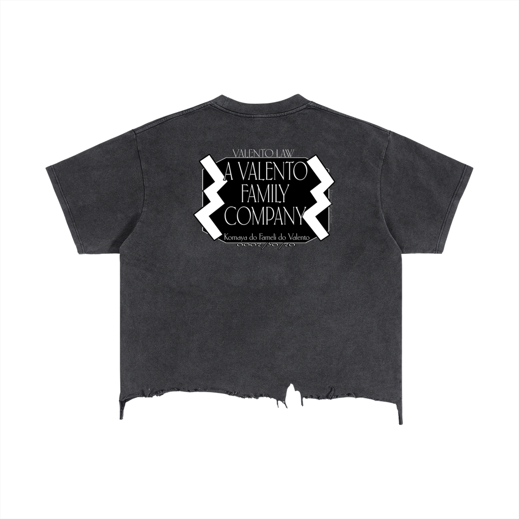 Vintage Wash Boxy Distressed Hem T-Shirt