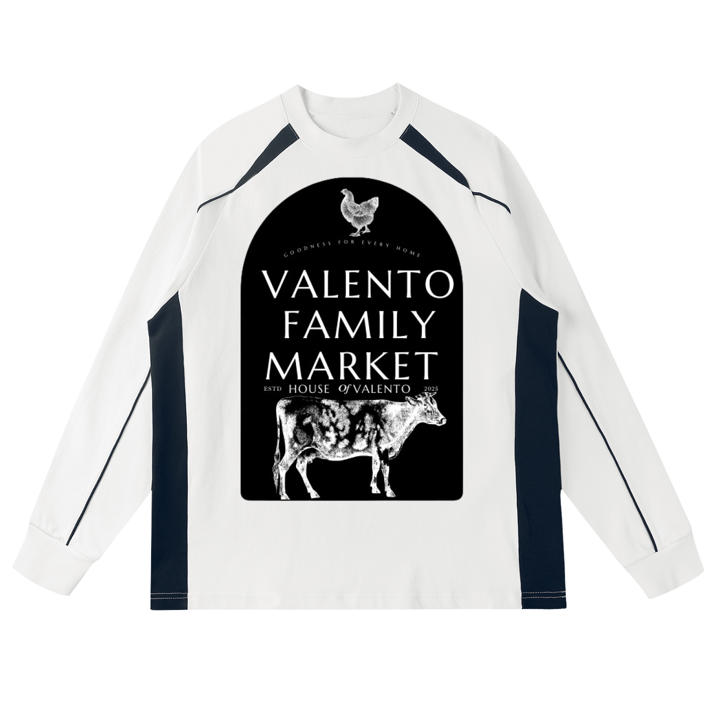 Contrast Panel Raglan Sweatshirt