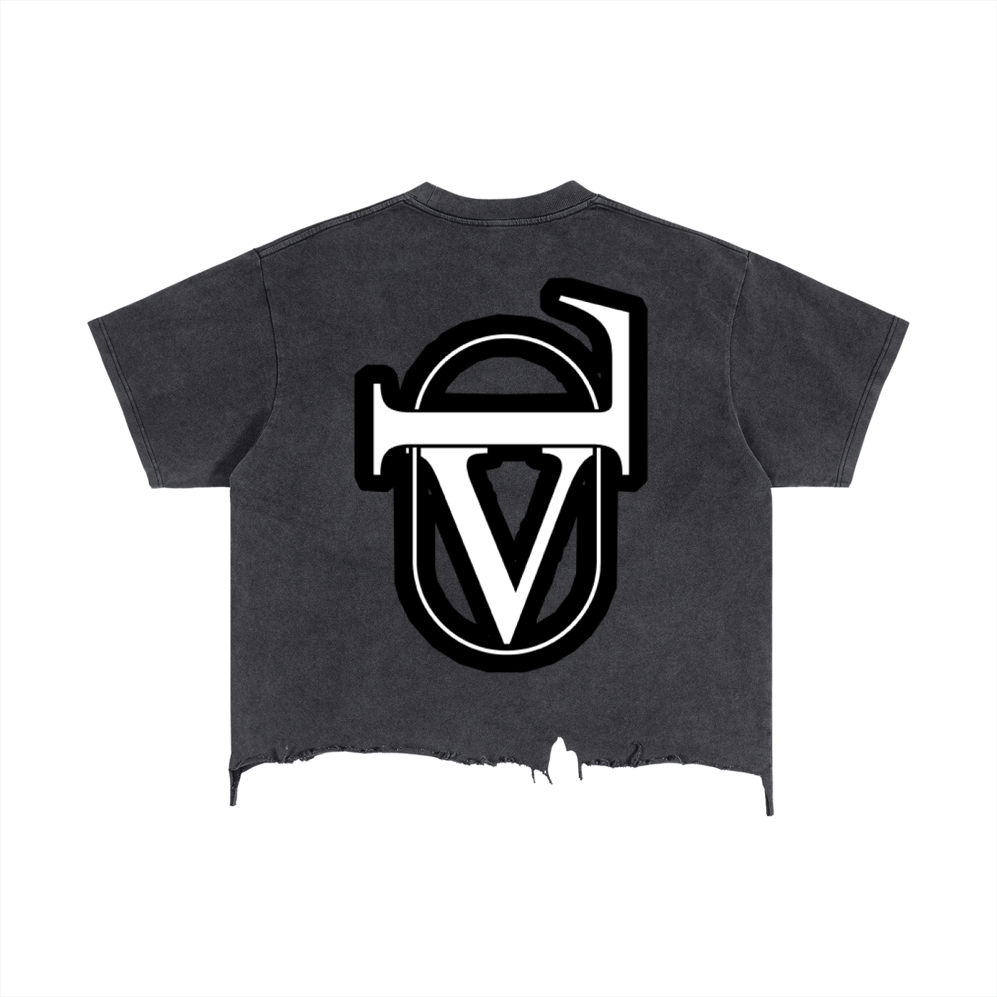 Vintage Wash Boxy Distressed Hem T-Shirt