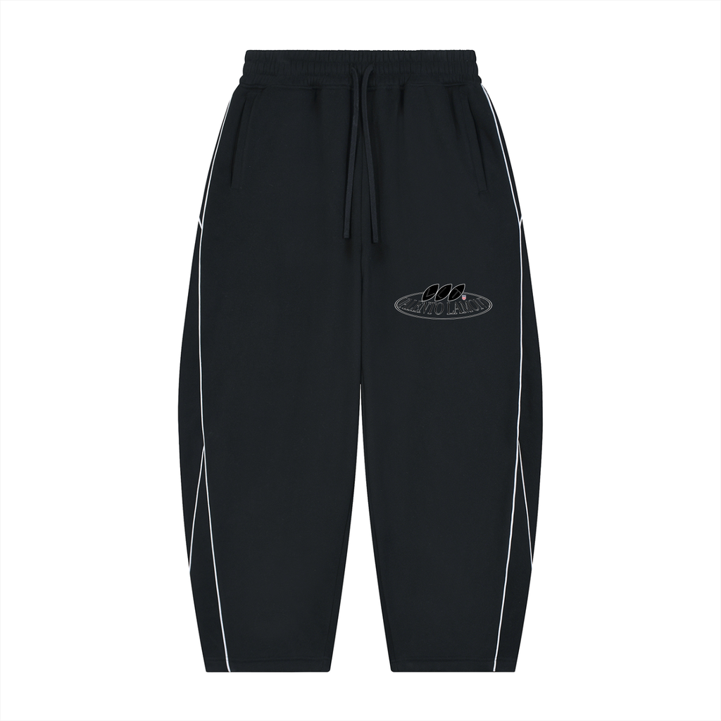 V Piping Fleece Barrel Leg Sweatpants