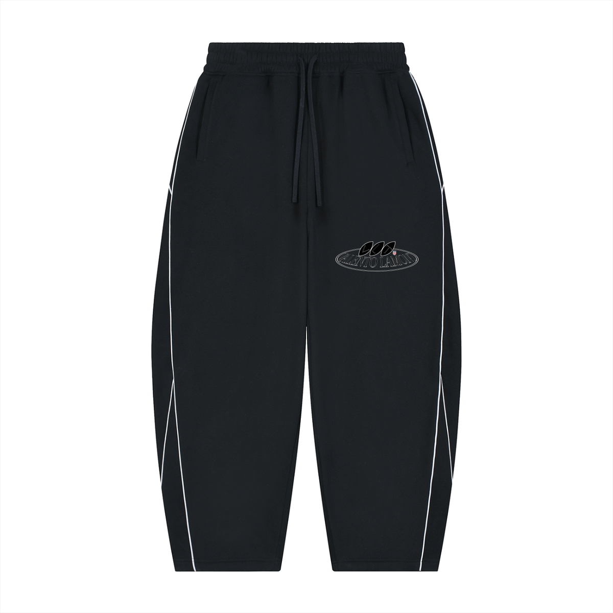 V Piping Fleece Barrel Leg Sweatpants