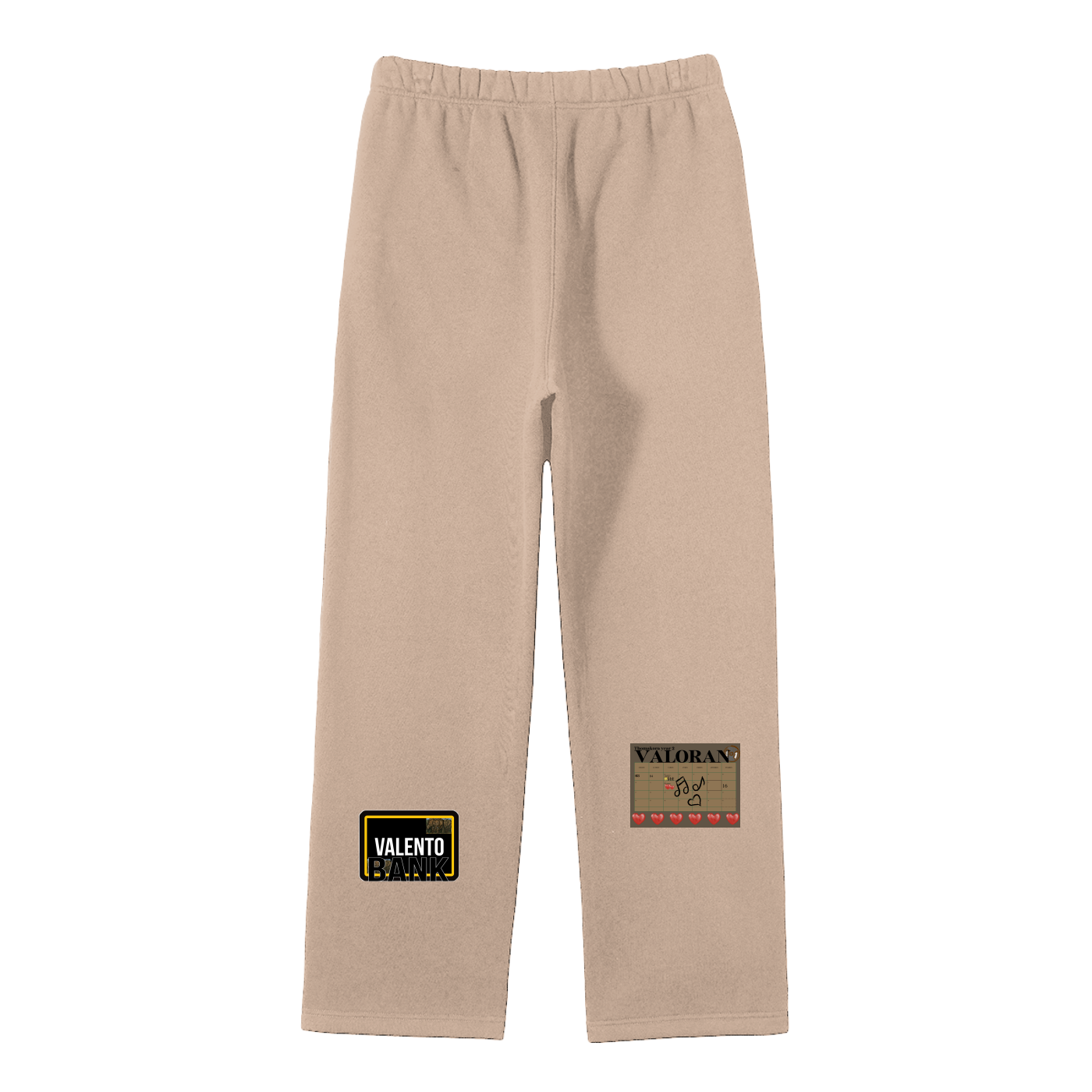 Unisex Solid Color Fleece Straight Leg Pants