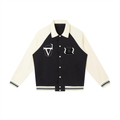 Contrast Raglan Sleeve Baseball Jacket