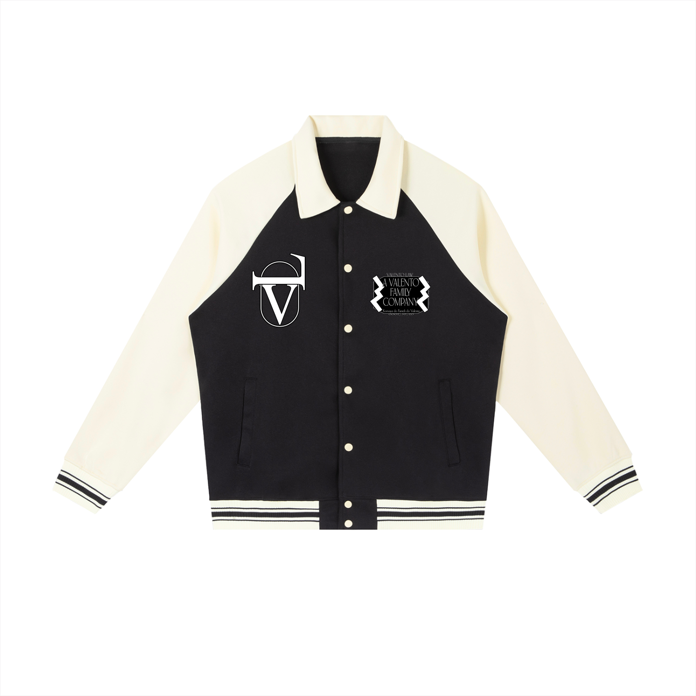 Contrast Raglan Sleeve Baseball Jacket