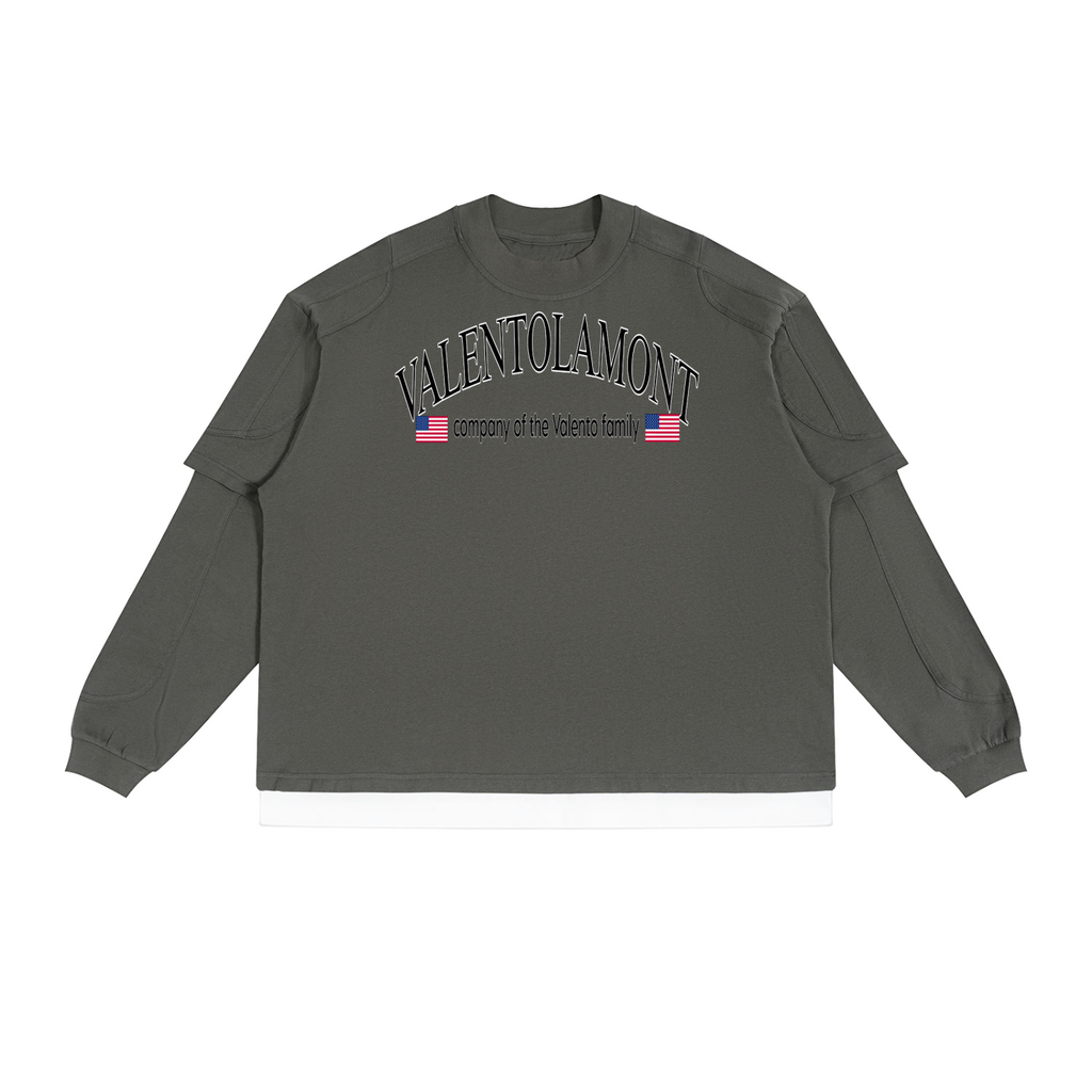 V Paneled Layer Color Block T-Shirt
