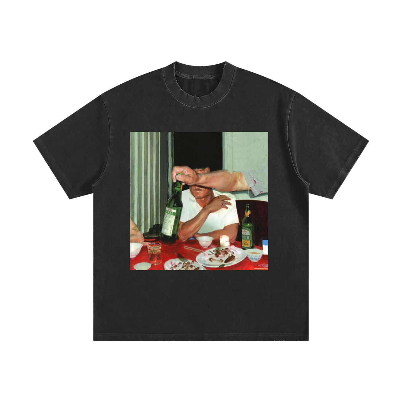 Heavyweight Vintage Washed Frayed T-Shirt