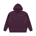 V Oversized Piping Fleece Hoodie