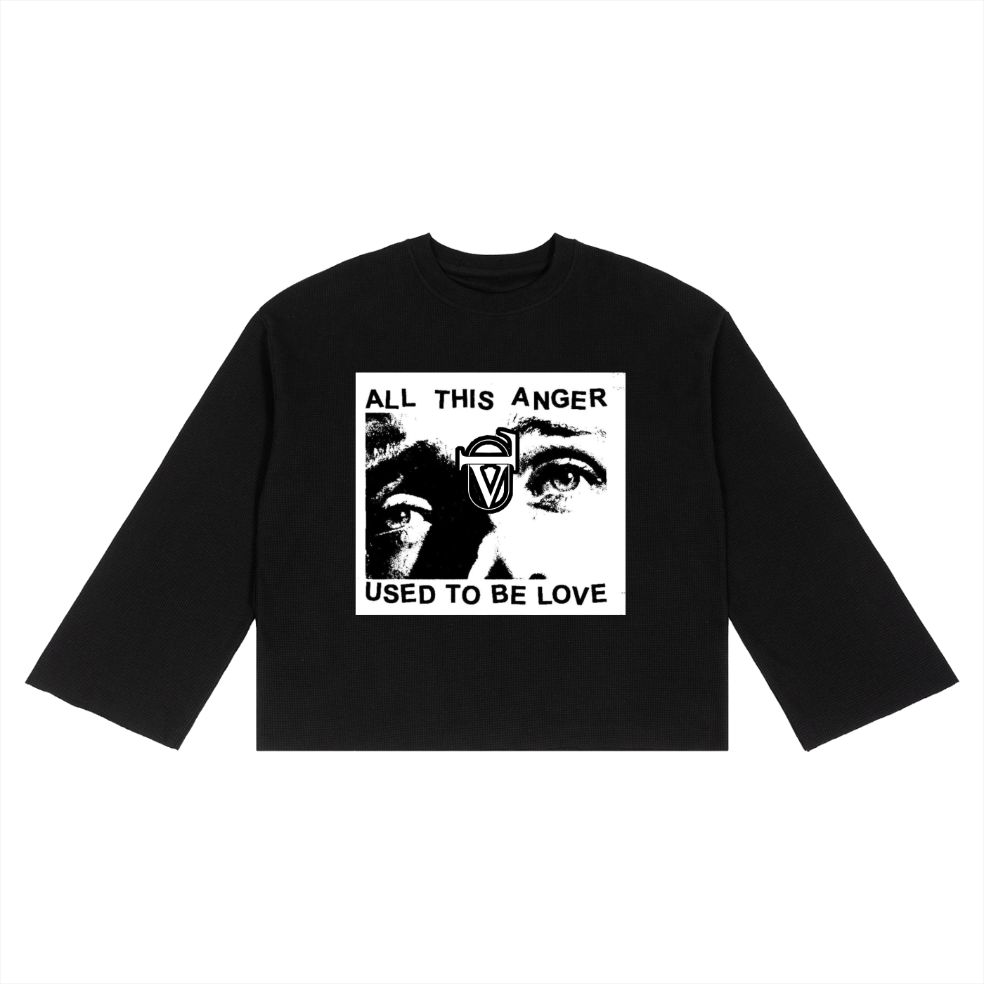 Unisex Waffle Raw Edge T-Shirt