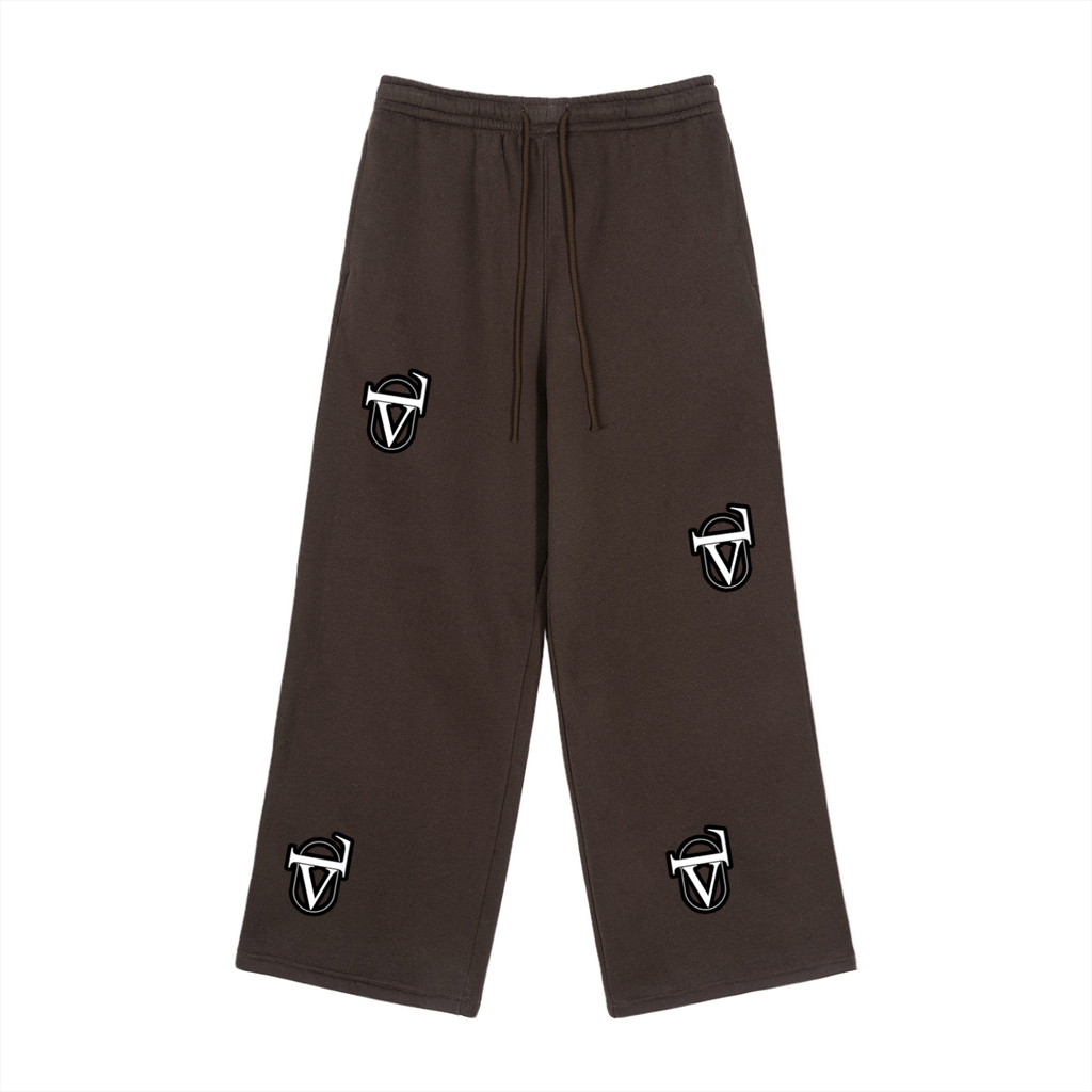 Fleece Drawstring Straight-Leg Sweatpants