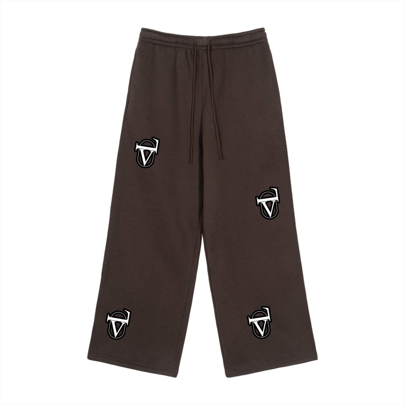 Fleece Drawstring Straight-Leg Sweatpants
