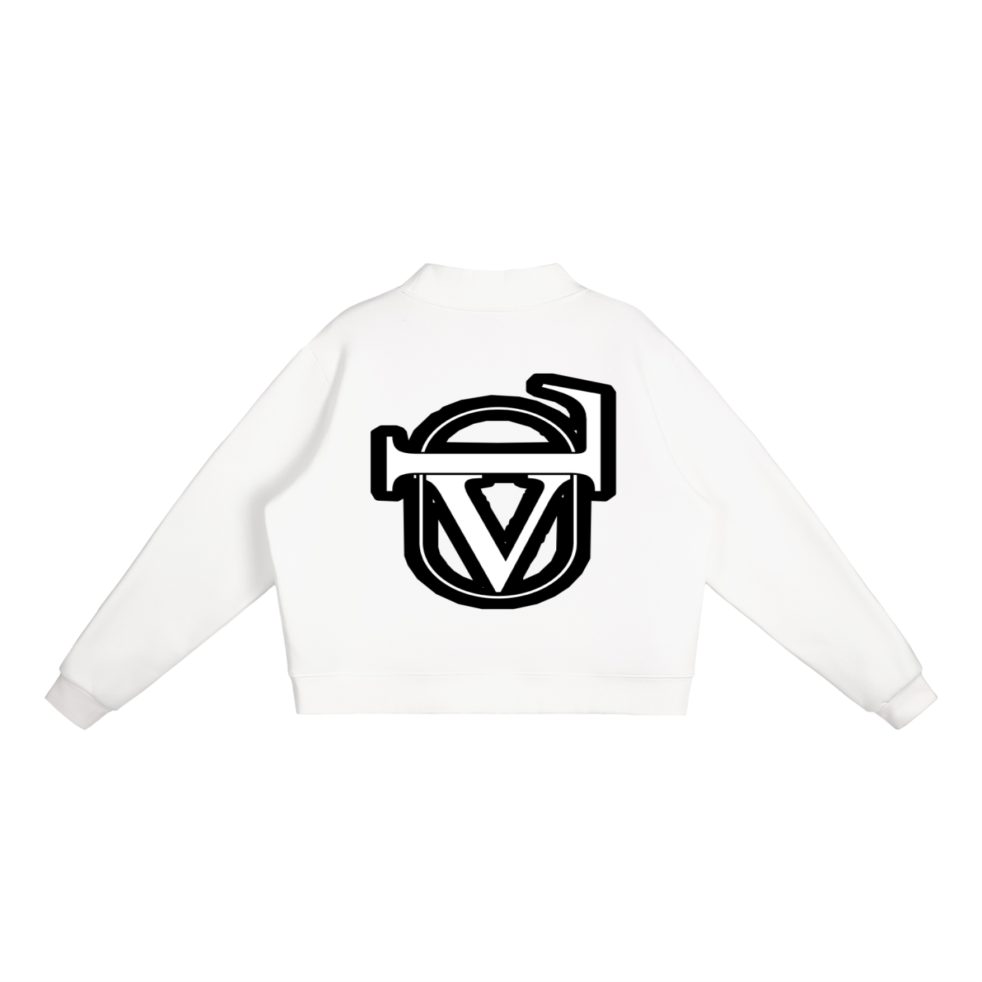 Essential Fleece Mock-Neck Crew Sweatshirt