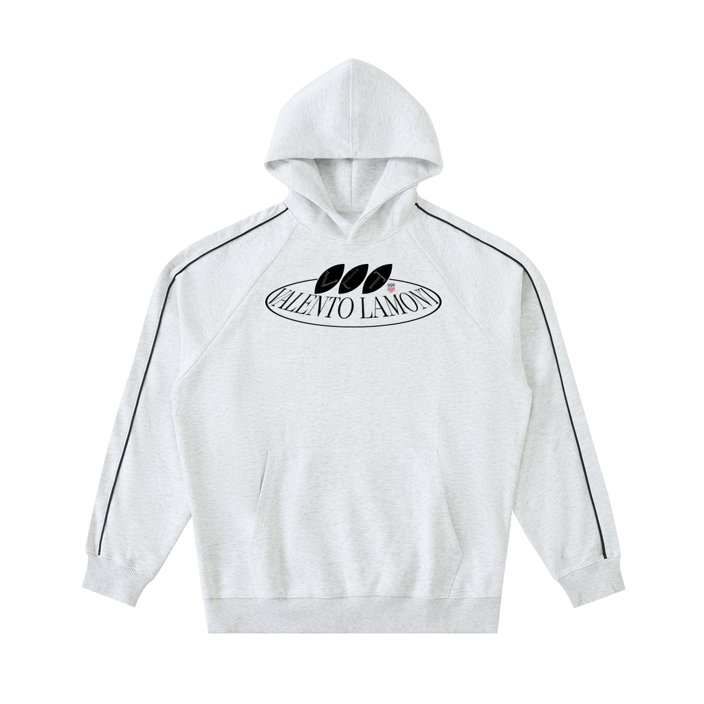 Contrast Piping Raglan Hoodie