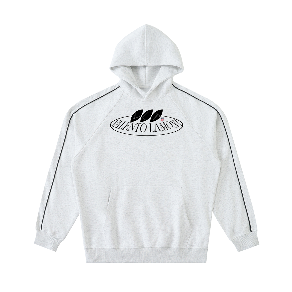 Contrast Piping Raglan Hoodie