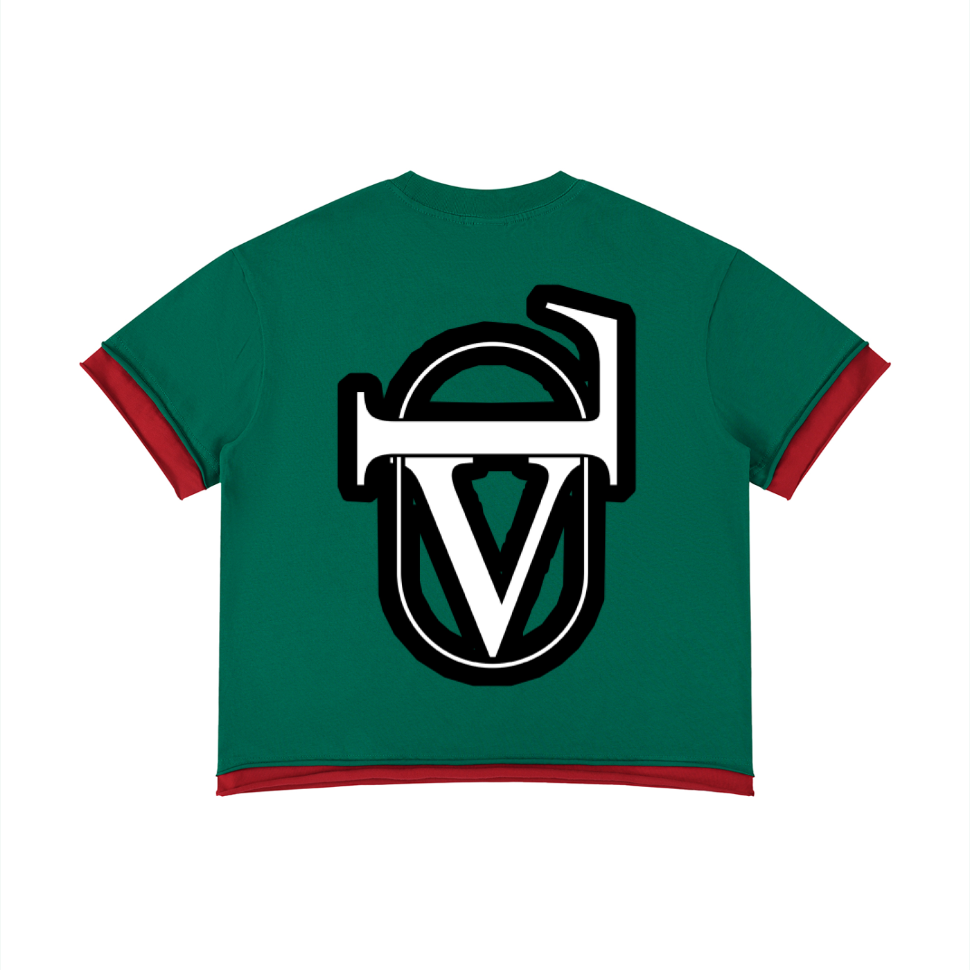 Unisex Boxy Color Block T-Shirt