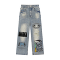 Vintage Wash Distressed Denim Jeans