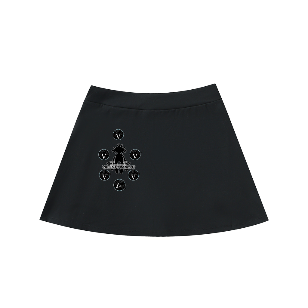 High-Waist Pocketed A-Line Skirt