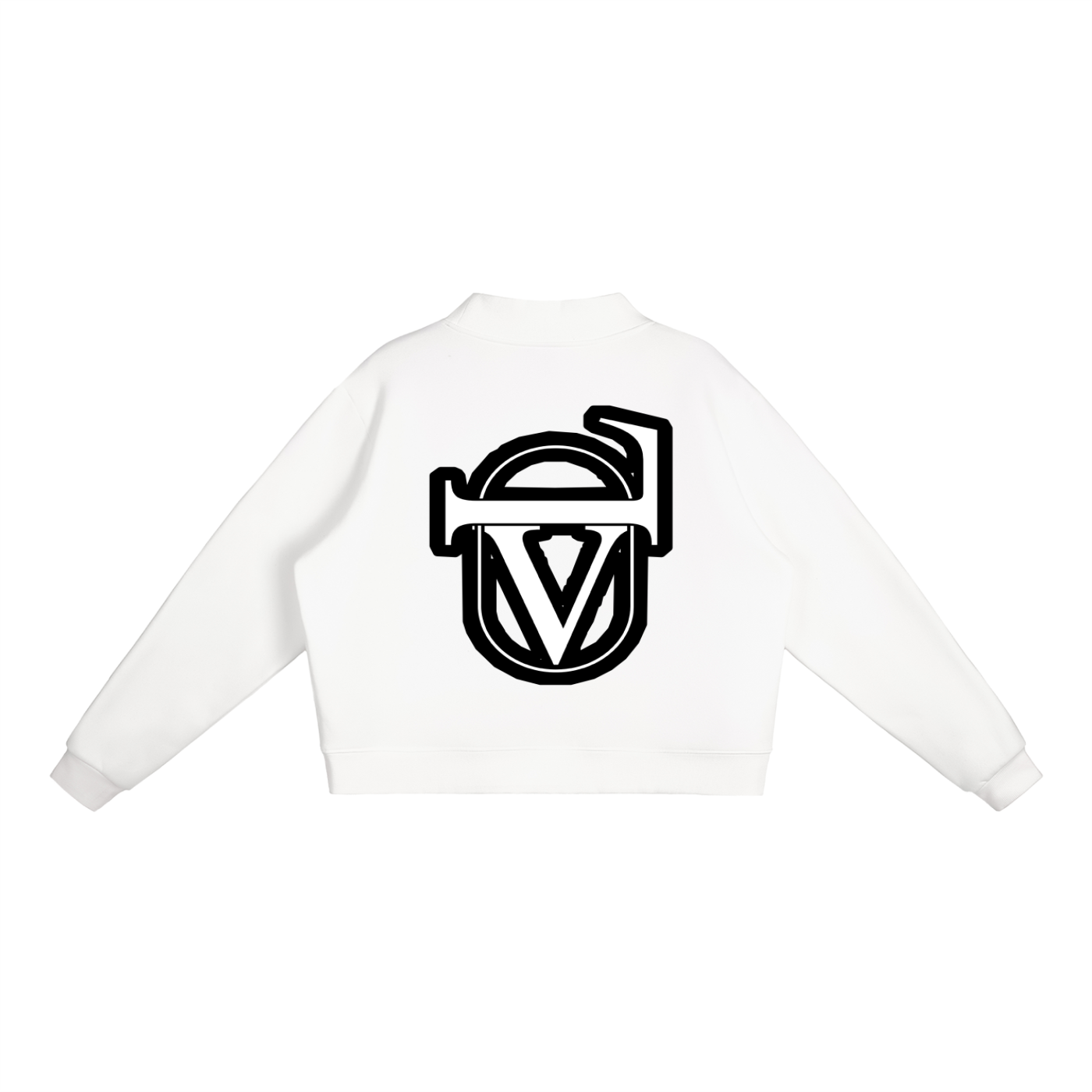 Essential Fleece Mock-Neck Crew Sweatshirt